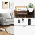 Fogari puidust v&otilde;tmehoidja riiuliga, v&otilde;tmete ja kirjade hoidja, seinakorraldaja 6 konksuga + riiul esikusse, elutuppa, k&ouml;&ouml;ki, kontorisse, magamistuppa