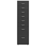 Mobiilne kontorikapp, antratsiit, 28 x 41 x 109 cm