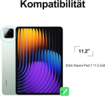 Iveoppe klaviatuuriga &uuml;mbris Xiaomi Pad 7/pad 7 Pro 11.2 tolli jaoks, klaviatuur Xiaomi Pad 7 jaoks, eemaldatav magnetiline Qwertz klaviatuur Xiaomi Pad 7 2024 11.2 tolli jaoks, sinine