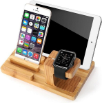 Mobiiltelefoni tahvelarvuti puidust organiseerija universaalne laadimisalus nutitelefonidele, iphone'ile, ipadile, e-lugeritele ja muule, kask