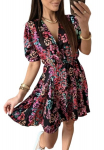 Naiste kleit, Made in Italy, lillelise mustriga, must, M/L