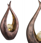 Kunstiline p&auml;ikesevalgusti aeda v&auml;litingimustes kasutamiseks - p&auml;ikesekunsti objekt pronksist - dekoratiivne p&auml;ikeselamp Led aia kaunistus aialamp (dekoratiivne valgus pronksv&auml;rvi k&otilde;rgus 50 cm pall)