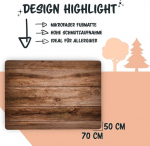 Uksematt sise- ja v&auml;listingimustesse 50 x 70 cm - lame ja libisemiskindel - puiduimitatsiooniga disain - pestav uksematt puhaste jalan&otilde;ude ja stiilse modernse sissep&auml;&auml;suala jaoks