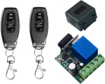 Qiachip 433 mhz dc 5 v 6 v 12 v 24 v 60 v 1ch juhtmevaba kaugjuhtimispuldi rf l&uuml;litusmooduli vastuv&otilde;tja relee 2 saatjaga, tulede sisse/v&auml;lja l&uuml;litamiseks, v&auml;rava ukse avamiseks