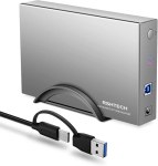V&auml;lise k&otilde;vaketta adapter Rshtech alumiiniumist usb 3.0 v&auml;line k&otilde;vaketta korpus 2.5 tolli ja 3.5 tolli usb 3.0 sata k&otilde;vaketta korpus ssd ja hdd jaoks, 2-in-1 kaabliga (t&uuml;&uuml;p a ja c), 24 w toiteplokk, toetab uasp, automaatne