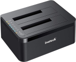 V&auml;lise k&otilde;vaketta adapter Inateck usb 3.0 k&otilde;vaketta dokkimisjaam, kahe pesaga dokkimisjaam 2.5/3.5 tolli sata hdd ssd jaoks, toetatud v&otilde;rgu&uuml;henduseta kloonimine, must, sa02002