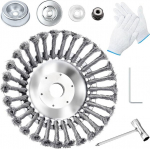 Kikvter Rohupuhastushari, 200 x 25,4 mm rohu puhastushari v&otilde;sal&otilde;ikurile, rohuhari, metsiku rohu hari, v&otilde;sal&otilde;ikur, traathari, v&otilde;sal&otilde;ikur t&otilde;husaks sambla eemaldamiseks