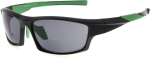 Eyekepper tr90 spordi bifokaalsed p&auml;ikeseprillid pesapallile, jooksmisele, kalastamisele, autojuhtimisele, golfile, pehmepallile, matkamisele lugemisalaga (must raam, roheline sang, 1.75)