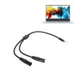 Zunate kahepoolne Xlr-isane kuni 3,5 mm Y-splitter kaabel, Xlr-isane kuni 1/8 tolli mini-pistikupesa stereo aux &uuml;hendus audio mikrofoni &uuml;henduskaabel - 1,6 jala mikrofon