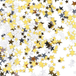 Enlace konfeti t&auml;hed s&uuml;nnip&auml;evalaua kaunistus j&otilde;uludeks, 4000 s&auml;delevate t&auml;htede kaunistuse pakend, kuldse h&otilde;bedase konfeti pulm, litritega konfeti, aastap&auml;evapeo kaunistus