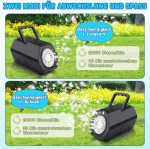 Buzzoxerex mullimasin, 18000 mulli/min elektriline mullimasin, automaatne mullimasin seebimullivedelikuga, Led-valgusti, Usb-kaabel pulmade kaunistamiseks, v&auml;lism&auml;ngudeks (must)