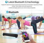 Yangers juhtmevaba bluetooth 5.0 soundbar k&otilde;lar telerile koos kaugjuhtimispuldiga, t&otilde;eliselt juhtmevaba 20w usb laetav, sisseehitatud mikrofon kodukino, audio, pc, tv, telefoni, s&uuml;learvuti jaoks