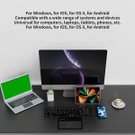 Gowenic kokkupandav bluetooth klaviatuur, juhtmevaba klaviatuur suure puuteplaadiga, 10 m stabiilne &uuml;hendus, laetav ergonoomiline klaviatuur androidile, windowsile