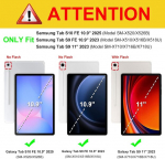 Fintie &uuml;mbris samsung galaxy tab s10 fe/s9 fe 10.9 tolli/s9 11 tolli tahvelarvutile &ndash; &uuml;li&otilde;huke pehme tpu tagakaas kaitse&uuml;mbris pliiatsi hoidiku ja automaatse une/&auml;rkveloleku funktsiooniga, piparm&uuml;ndiroheline