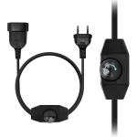 Ksibnw led-dimmer l&uuml;litiga, 2 meetri kaabli dimmer (pistik + pesa) led-lampidele 230 v eu h&auml;marduspikendus p&ouml;&ouml;rddimmer vaikne dimmeri l&uuml;liti juhe led-pirnidele, must
