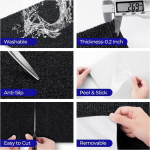 Funstick isekleepuvad vaibaplaadid tumehall pvc p&otilde;randavaip elutuppa magamistuppa ruudukujulised vaibaplaadid mustad isekleepuvad vaibad treppidele r&otilde;dule 30 x 30 cm 5 tk