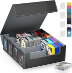 Generisch mtg deck box kauplemiskaartidele 2400+ kaardikarpi 10 v&auml;rvilise vahekaardiga, mtg commander deck kauplemiskaartidele vaateaknaga, sobib magic m&auml;ngule