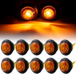 Autoxbert 10 tk 3/4 tolli led k&uuml;lje gabariidituled 12 v 24 v k&uuml;lje gabariidituled positsioonituled &uuml;mmargused kollased gabariidituled veoautode haagistele kaubikutele haagissuvilatele veoautodele haagissuvilatele