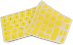 System-s silikoonist klaviatuurikate Azerty prantsuse klaviatuurile Macbook Pro 13 tolli, 15 tolli, 17 tolli, Imac, Macbook Air 13 tolli, kollane