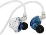Linsoul Kz Zs10 Pro, 4ba+1dd 5 draiveriga k&otilde;rvasisene monitor, Hifi juhtmega k&otilde;rvaklapid, m&auml;ngurik&otilde;rvaklapid, h&uuml;briid Iem k&otilde;rvaklapid, 2-kontaktiline eemaldatav kaabel (ilma mikrofonita, sinine)