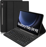 Coezfe klaviatuurikohver samsung tab s10 fe/s9 fe 10.9 tolli/s9 11 tolli 2023, saksa qwertz, kaitse&uuml;mbris valgustusega klaviatuuriga samsung galaxy tab s10 fe 10.9 tolli 2025, must, s9
