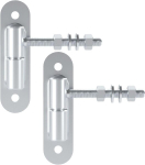 Sotech V&auml;rava hinged, 2 tk, l&auml;bim&otilde;&otilde;t 24 mm, M12 x 96 mm, kandev&otilde;ime 150 kg/tk, kruvitava plaadiga, tsingitud terasest v&auml;rava hinged, ukse hinged, ripphinged, kruvitavad hinged