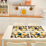 Maycari puhastatavad lauamatid 45 x 30 cm, 6 tk komplekt s&ouml;&ouml;gituppa ja dekoratsiooniks, pvc lauamatid, libisemiskindlad elegantse mustriga, lauamatid k&ouml;&ouml;ki