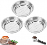 51 mm kohvifiltri hoidja, 3 tk roostevabast terasest kohvifilter, kahekihiline survefiltri korv, korduvkasutatavad filtrid koju, piimateepoodi, baari, kohvikusse