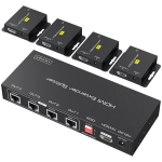 Vpfet Hdmi pikendaja splitter &uuml;le Cat5e 6 50m 1 sisend 4 v&auml;ljundiga Transmission Balun Ethernet toetab 1080p Hdcp Edid Poc toiteallikas t&ouml;&ouml;tamiseks