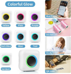 Gukkk mini printer, mobiilne fotoprinter, kaasaskantav, juhtmevaba termoprinter, 11 rulli printeripaberi ja 5 v&auml;rvipliiatsiga, nutitelefoni bluetooth loendite, ajakirja jaoks