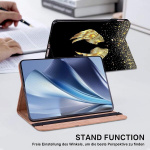 Bolelaw &uuml;mbris samsung galaxy tab s7 fe 12.4 tolli 2021 jaoks pu nahast folio &uuml;mbris pliiatsi hoidiku, kaardipesa, statiivi funktsiooni ja klapp&uuml;mbrisega galaxy tab s7 fe tahvelarvuti &uuml;mbrisele, golden wings