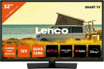 Lenco Led-3263bk (v2) - 32-tolline android smart tv must - suurep&auml;rased pildid, paindlik voogedastus ja integreeritud chromecast - hd-ready, hdr, wlan, bluetooth - ideaalne koju ja reisile