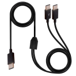 Huhanggod Multi-usb C jagamiskaabel, 3 in 1 Type C laadimiskaabel, Usb C kuni 3 Usb C porti, Type C isane kuni 3 isane andmeedastus-laadimiskaabel mobiiltelefonile/androidile 1,5 m (2 Typec)