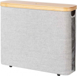 Duscdesp 24l tualettpaberi hoiukorv bambuskaanega, tualettpaberi rulli hoidik, vannitoa organiseerija, tualettpaberi konteiner 12 rullile, paber, 45 x 15 x 35 cm (hall)