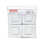 Legrand Mosaic Multipack, 4 l&uuml;litit, t&auml;iesti valged, kruvikinnitus, l&auml;ikiv viimistlus, kiire &uuml;hendus, t&ouml;&ouml;riistu pole vaja