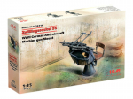Kokkupandav mudel ICM 35714 Zwillingssockel 36, WWII German Anti-aircraft Machihe gun Mount 1/35