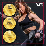 Versa Gripps&reg; Fit Pro, valmistatud usa-s, naissportlaste randmerihmad, parim treeningvarustus, midnight, xs