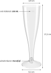 Wellgro plastikust &scaron;ampanjaklaaside komplekt, 100 ml kalibreerimisjoonega, kristallselge, bpa-vaba, korduvkasutatav, &scaron;ampanjale, proseccole, kogus: 30 t&uuml;kki