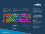 Geeky Gk65 65% | kiirvahetatav mehaaniline m&auml;nguriklaviatuur | 68 klahviga mitmev&auml;rviline Rgb Led taustavalgustus Pc/mac m&auml;nguritele | Ansi Us American paigutus (must, mehaaniline must)