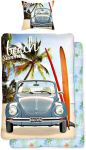 Skybrands Vw Beetle voodipesu 135 x 200 cm puuvill Vw Reversible voodipesukomplekt lukuga Oeko-tex Standard 100 Saksa standard suurus