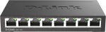 D-link Dgs-108 8 pordiga Layer2 gigabitine l&uuml;liti (kuni 2000 Mbit/s andmeedastus pordi kohta, mitteblokeeriv arhitektuur, ventilaatorita, metallkorpus) must