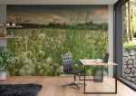 Rasch tapeet 363357 - fototapeet lausriidest, valge ja rohelise v&otilde;ililledega niiduga Magicwalls kollektsioonist - 2,65 m x 3,71 m (p x L)