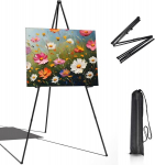 Ksvaye 160 cm reguleeritav molbert must metallist kokkupandav kolmjalg molbert koos kandekotiga pulmadeks l&otilde;uendi plakati maalide eksponeerimiseks