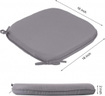 Race Leaf Toolipadi, 40 x 40 x 5 cm Toolipadjakomplekt, Aiatoolipadi sise- ja v&auml;listingimustes kasutamiseks, Sobib elutuppa, sisehoovidesse jne (&uuml;mmargune 6 tk, helehall)