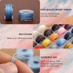 25 rulli vahatatud puuvillast n&ouml;&ouml;ri 0,55 mm makramee k&auml;ev&otilde;ru l&otilde;ngad pol&uuml;ester n&ouml;&ouml;r ehteteip vaha n&ouml;&ouml;r puuvillane n&ouml;&ouml;r n&ouml;&ouml;r k&auml;ev&otilde;rudele diy k&auml;sit&ouml;&ouml; nahast &otilde;mblemine, 10 m v&auml;rvi kohta