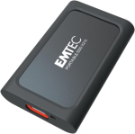 V&auml;line k&otilde;vaketas Emtec X210 Elite Portable Ssd 1tb v&auml;line k&otilde;vaketas, Usb 3.2 Gen1 ja 2.0, Usb-c 3.2 Gen2 kuni Usb-a, lugemis- ja kirjutamiskiirus kuni 500mb/s, sisaldab silikoon&uuml;mbrist, must