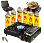 Matka gaasipliit, kellel on 4 gaasisaajat