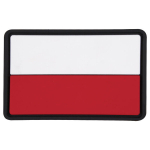 Tikk, embleem, Poola lipp, Texar, kinnitatav takjapaelaga, PVC-st, 58x39 mm