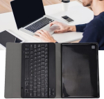 Fdit juhtmevaba klaviatuurikohver, 3 &uuml;hes tahvelarvuti klaviatuur + tahvelarvuti kohver + tahvelarvuti hoidiku komplekt, bluetooth klaviatuuri pu nahast kohver tahvelarvutitele p20, p20hd, m40 pro