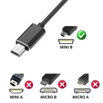 Lot 3 kaableid Canon PowerShot S60/S70/S80/S90/S95/S200/SD10/SD100/SD1000/SD110 - MINI USB/USB-C must 1 meeter Phonillico&reg;